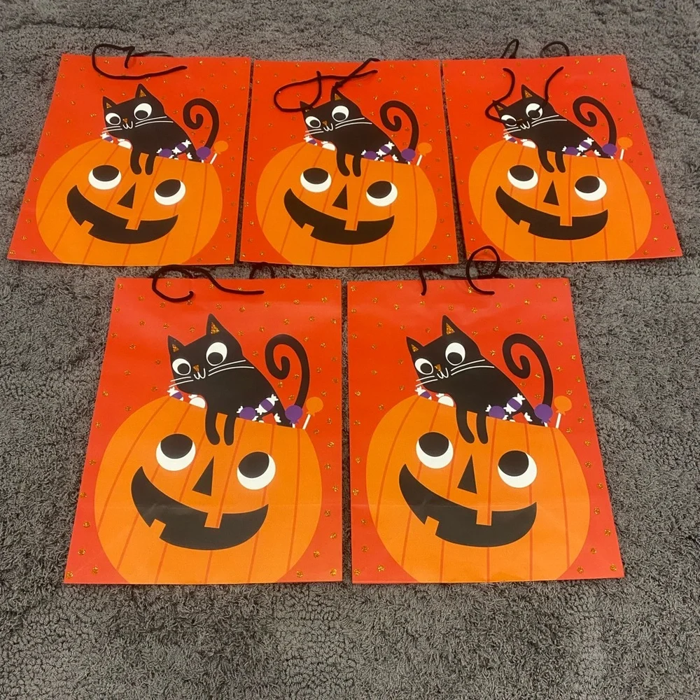 American Greetings Halloween Treat Bags - Black & Orange & Purple-Set of 17